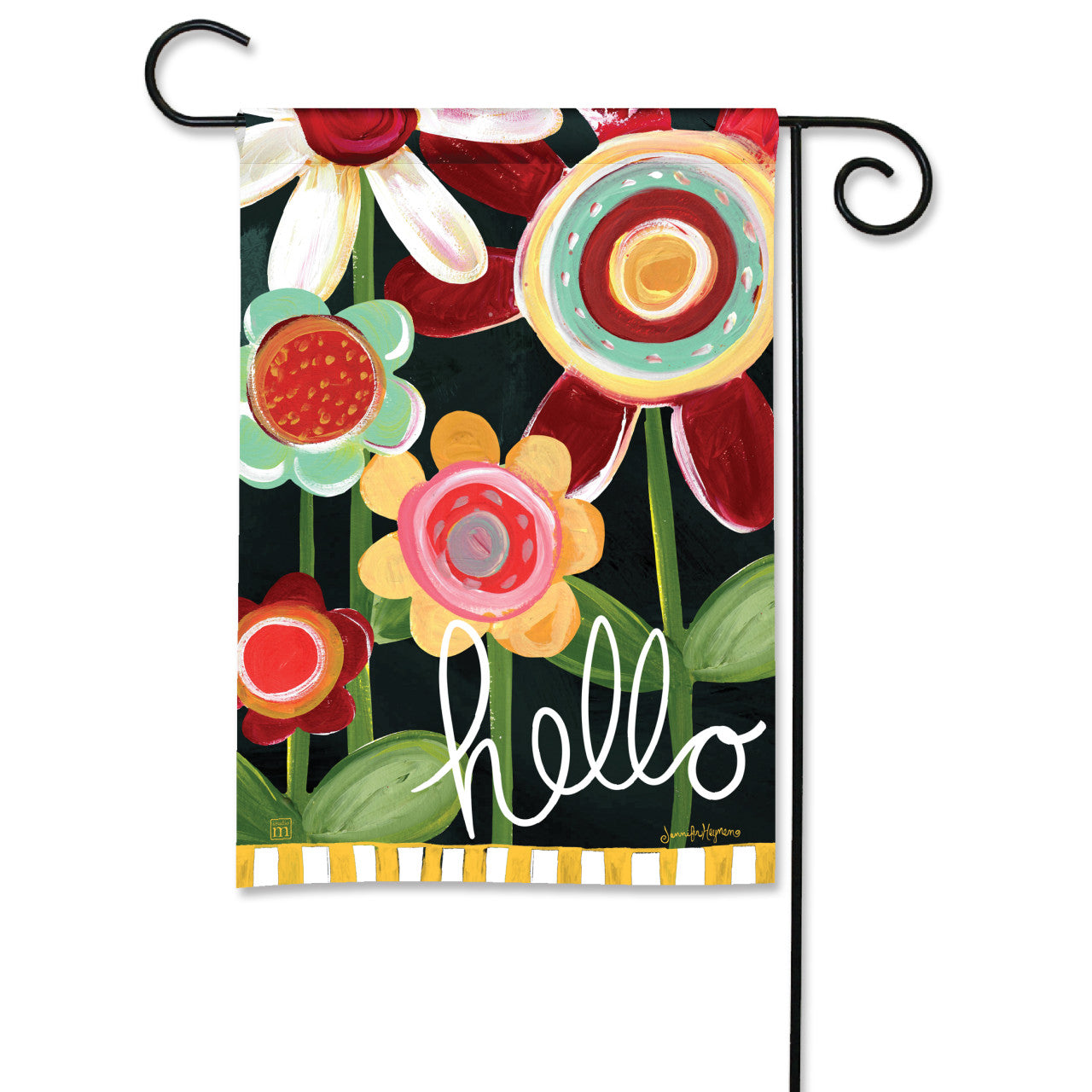 The Porch Demdaco Playful Petals Garden Flag