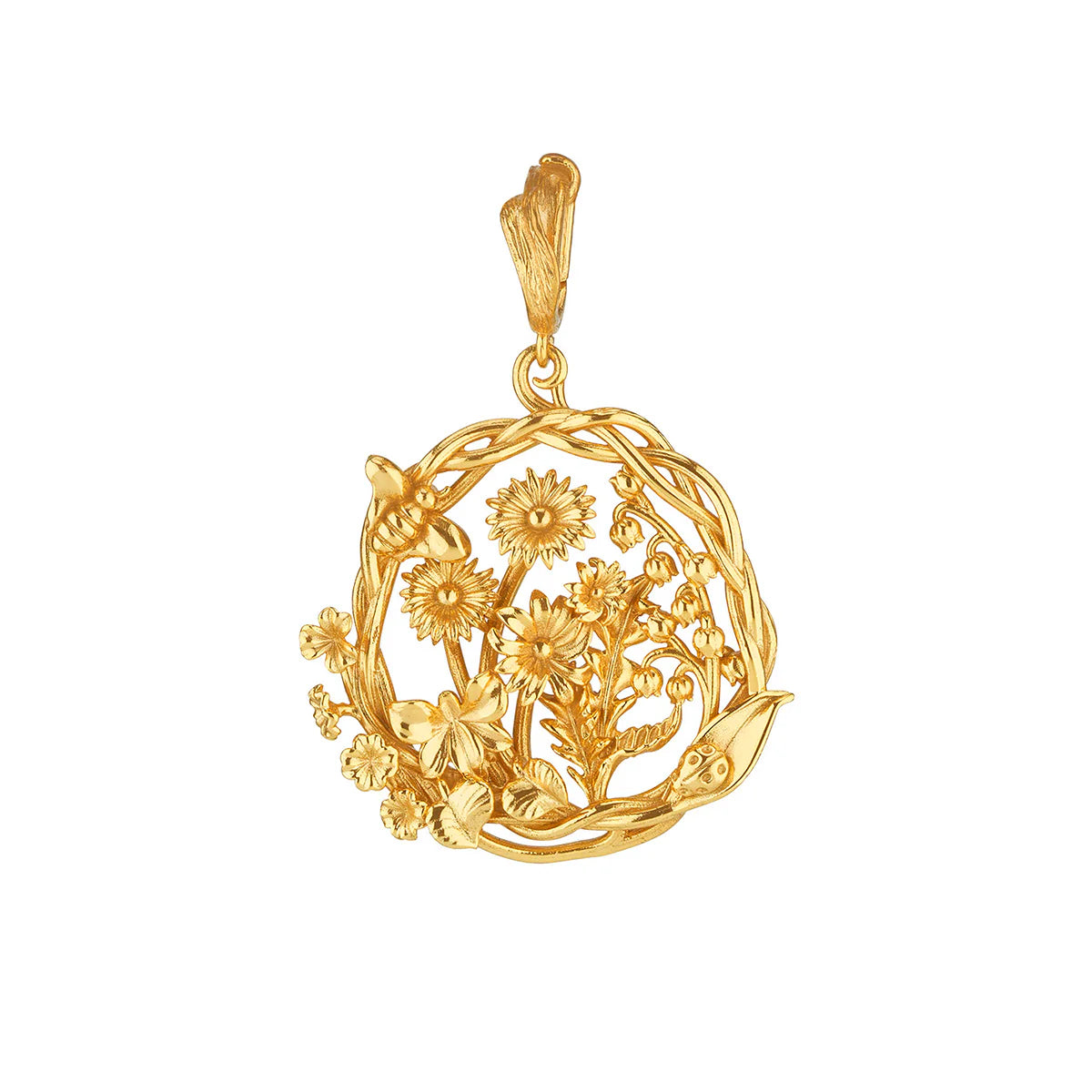 Capucine De Wulf Meadow Wildflower Pendant - Gold