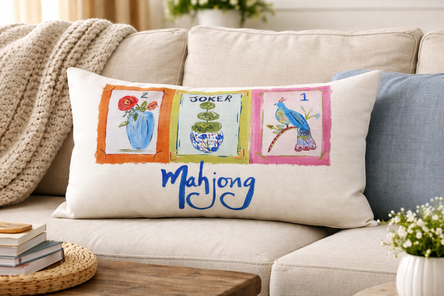 The Porch GA Mahjong Lumbar Pillow