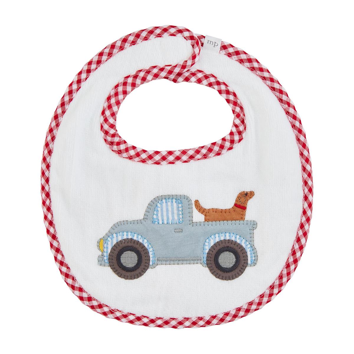The Porch Mud Pie Truck Farm Applique Bib