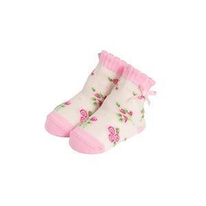 The Porch Mud Pie Rose Print Socks