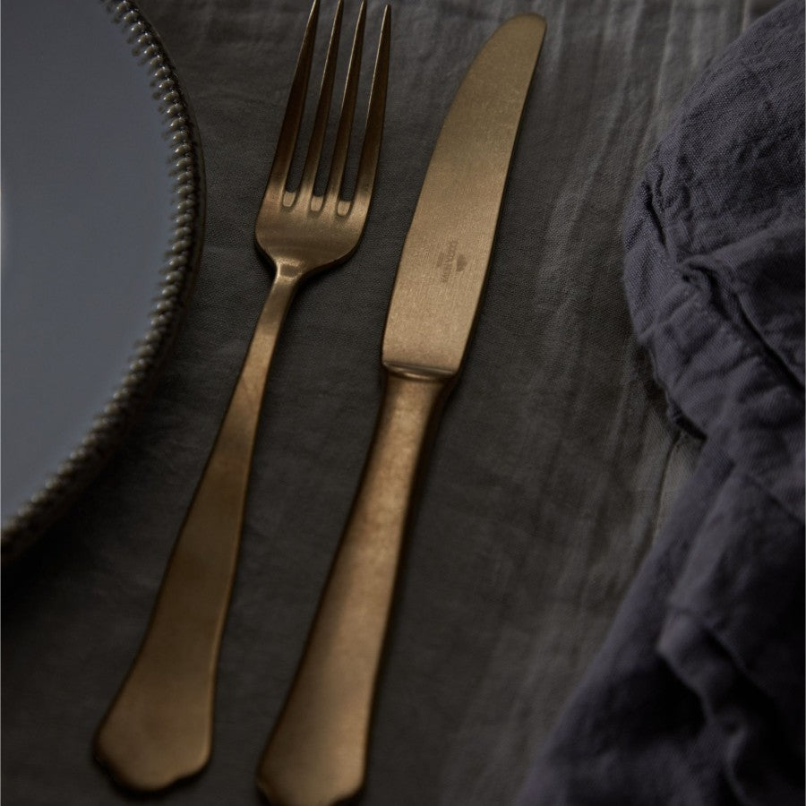Costa Nova Prado Vintage Gold Flatware 5 Piece Set
