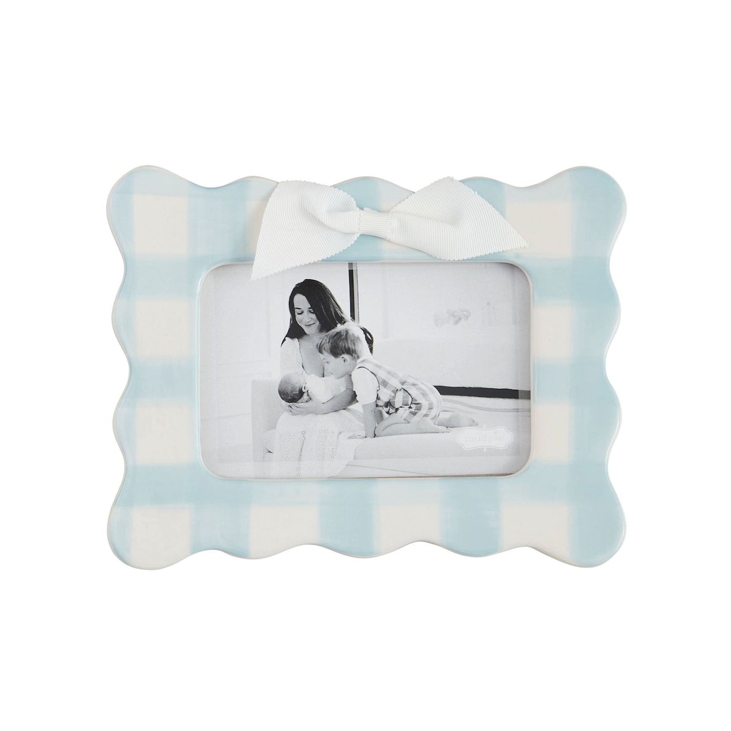 The Porch Mud Pie Horizontal Blue Bow Frame