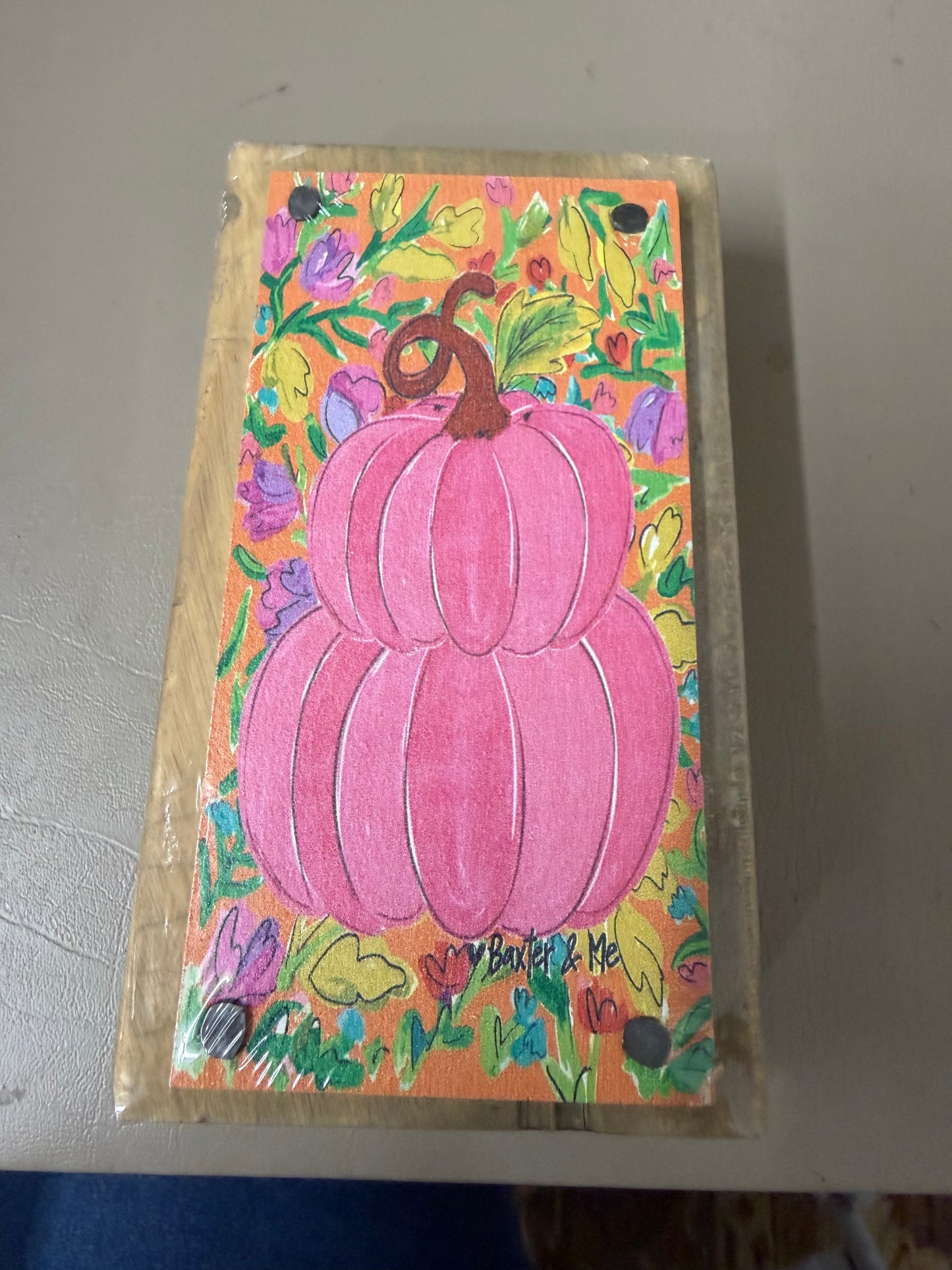 The Porch Pink Pumpkin Happy Block