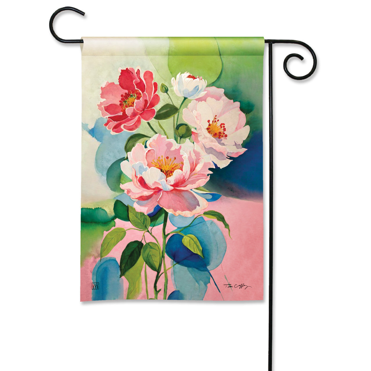 The Porch Peony Demdaco Bouquet Garden Flag