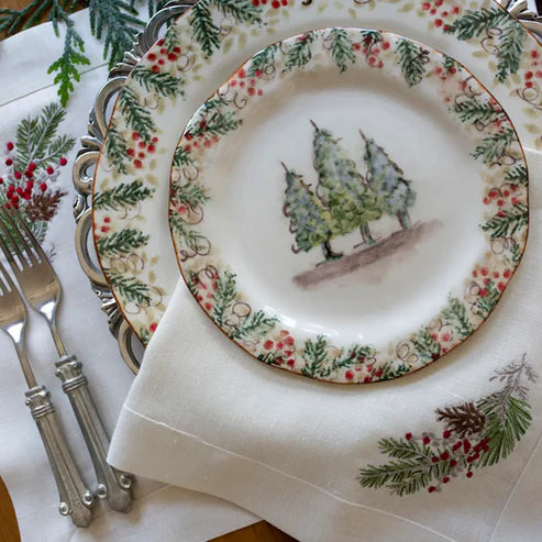Arte Italica Natale Salad/Dessert Plate