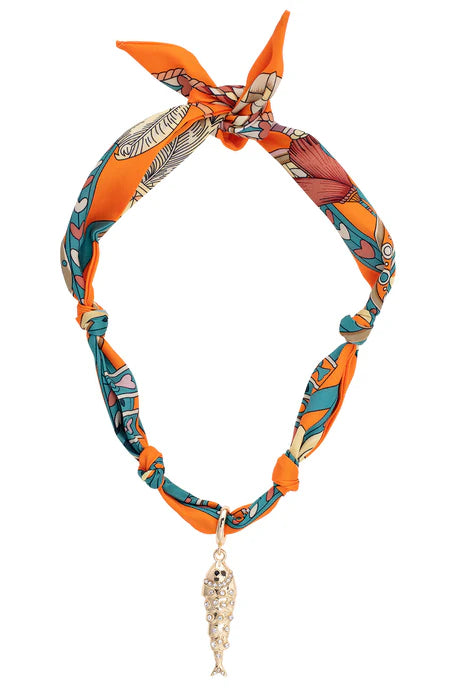 Canvas Style Twilly Scarf Necklaces