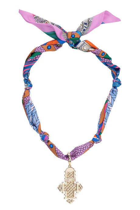 Canvas Style Twilly Scarf Necklaces