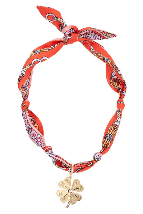 Canvas Style Twilly Scarf Necklaces