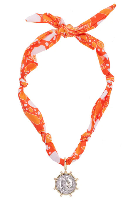 Canvas Style Twilly Scarf Necklaces