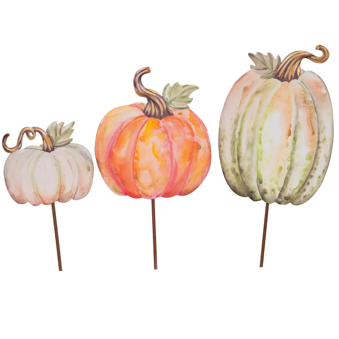 The Porch Round Top Watercolor Pumpkin Set