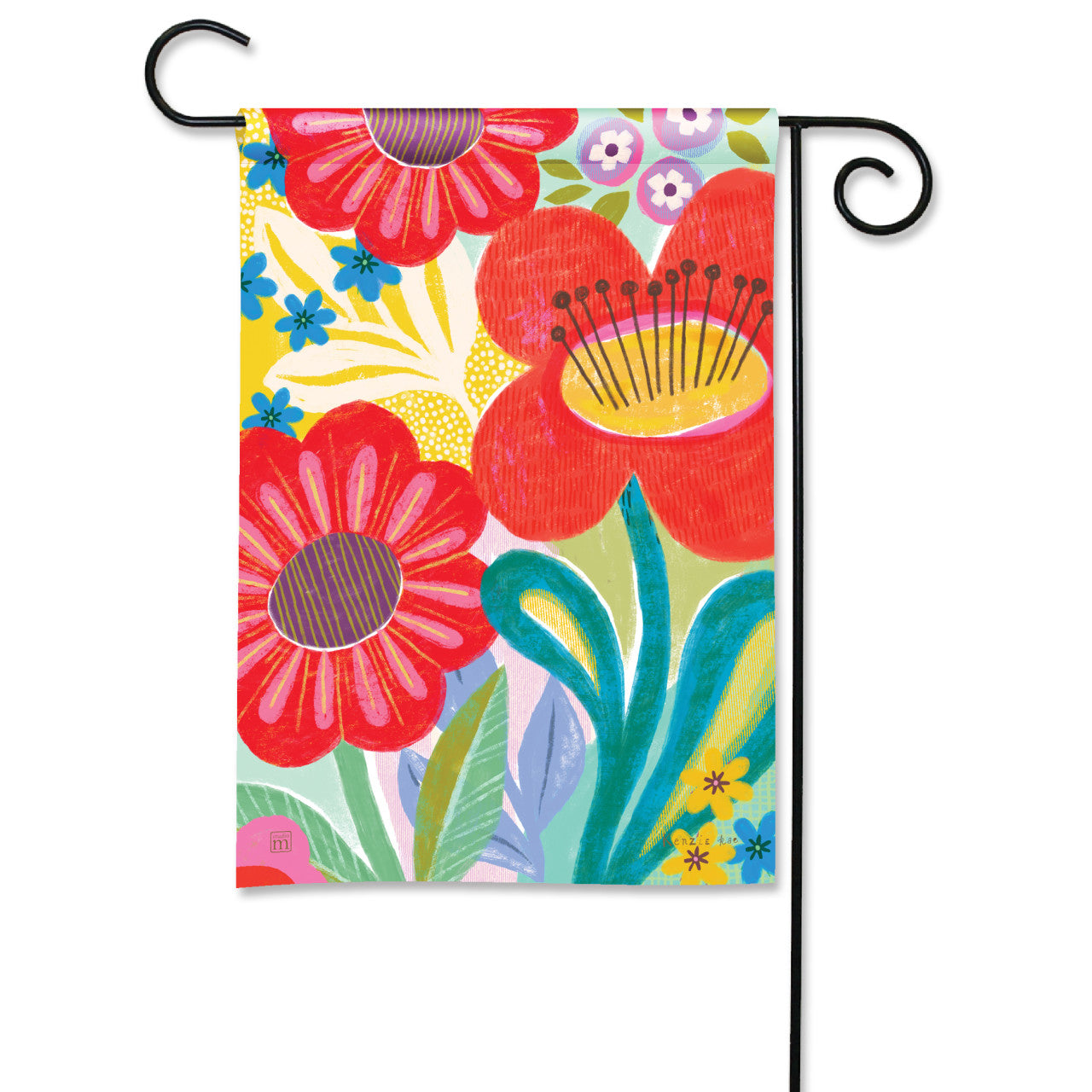 The Porch Demdaco Whimsy Brights Flag