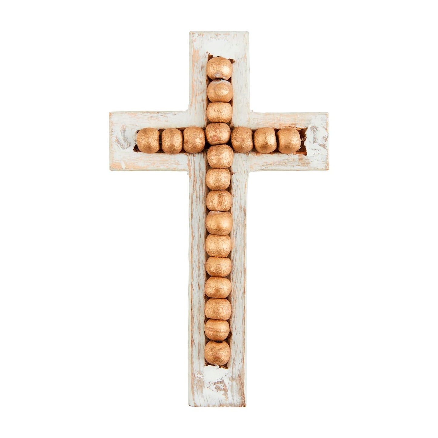 The Porch Mud Pie Small Gold Bead Cross