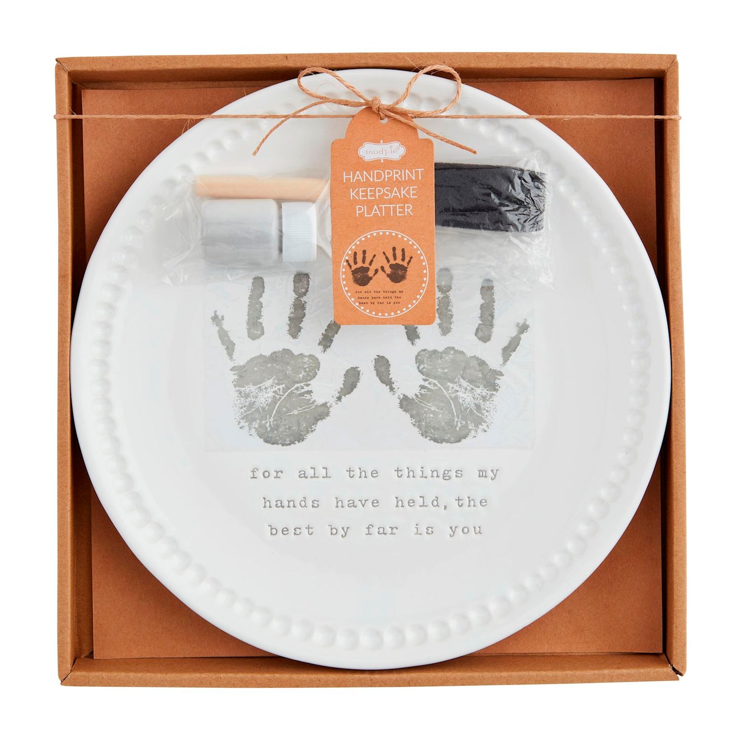 The Porch Mud Pie Handprint Keepsake Platter