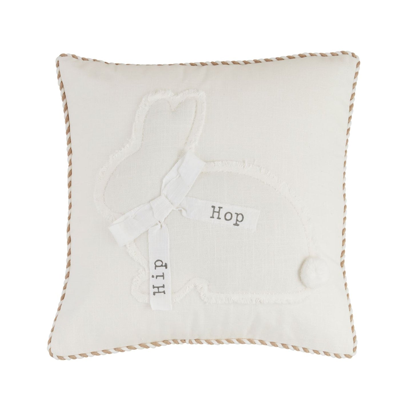 The Porch Mud Pie Square Spring Bunny Pillow