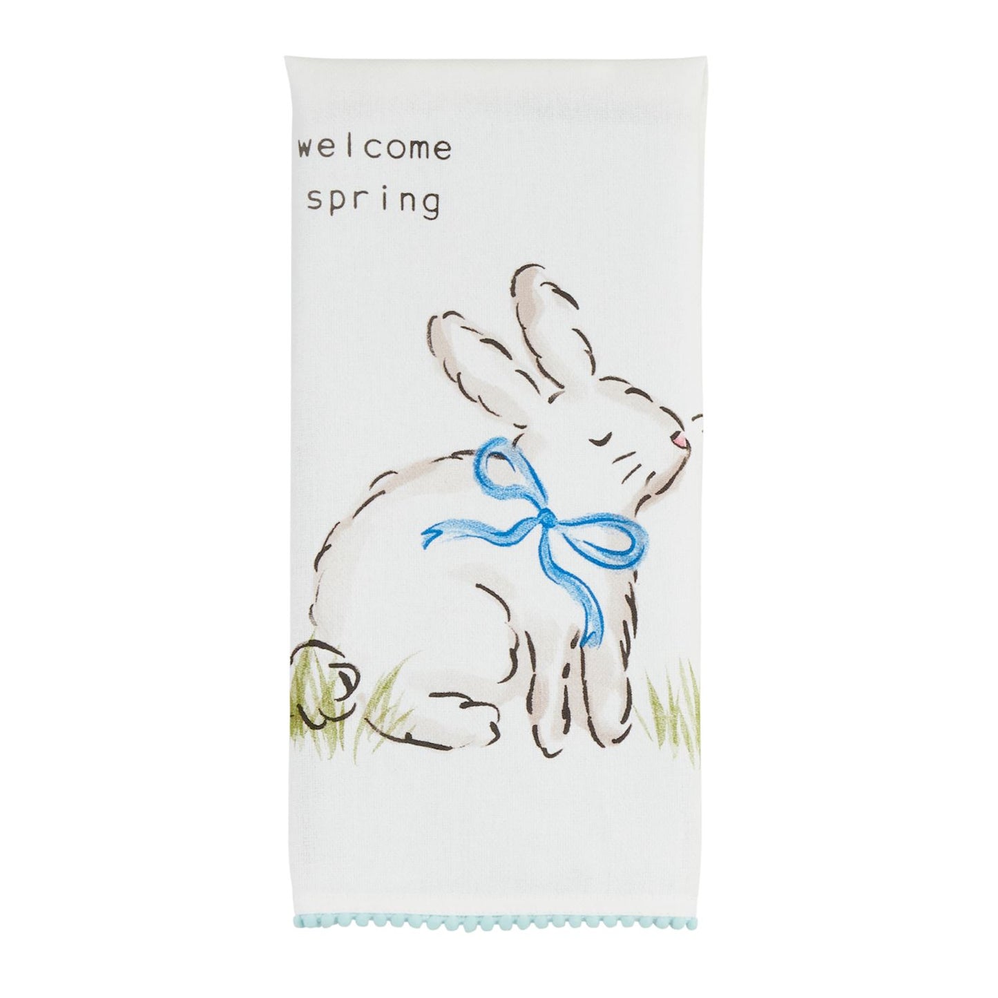 The Porch Mud Pie Welcome Spring Bunny Tea Towel