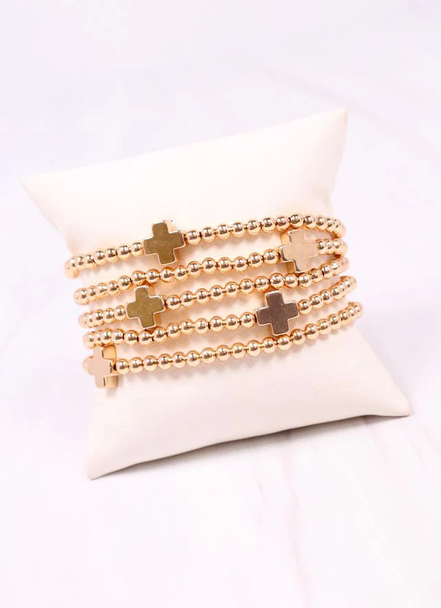 Caroline Hill Olstead Cross Bracelet Set