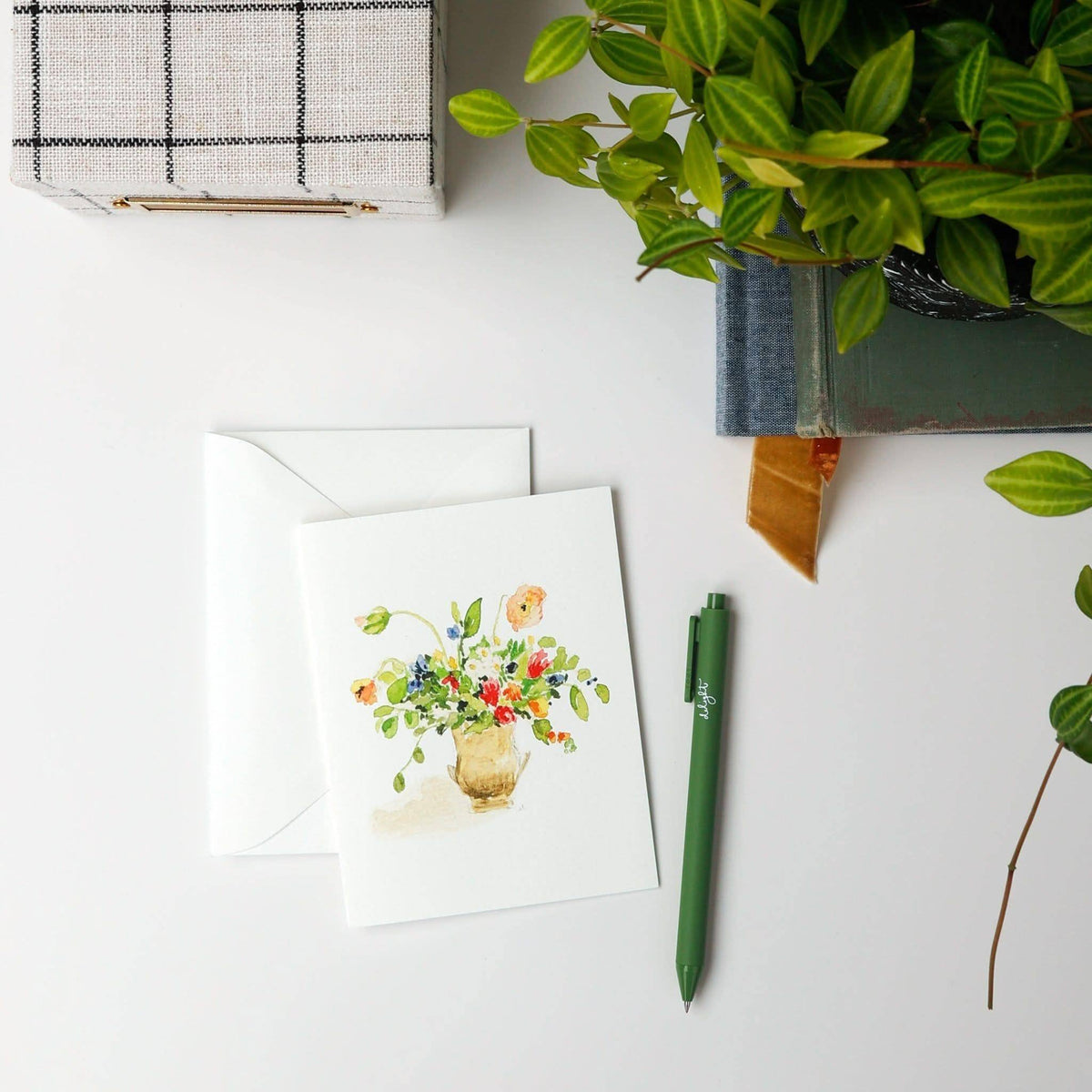 The Porch Bouquet notecard: Single card