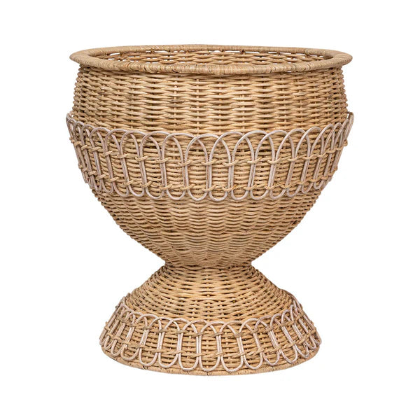 Juliska Provence Rattan Medium Urn-Whitewash