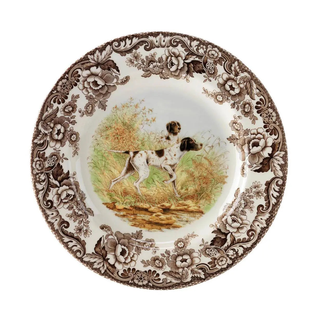 Spode Woodland Salad Plate 8" Flat Coated Pointer