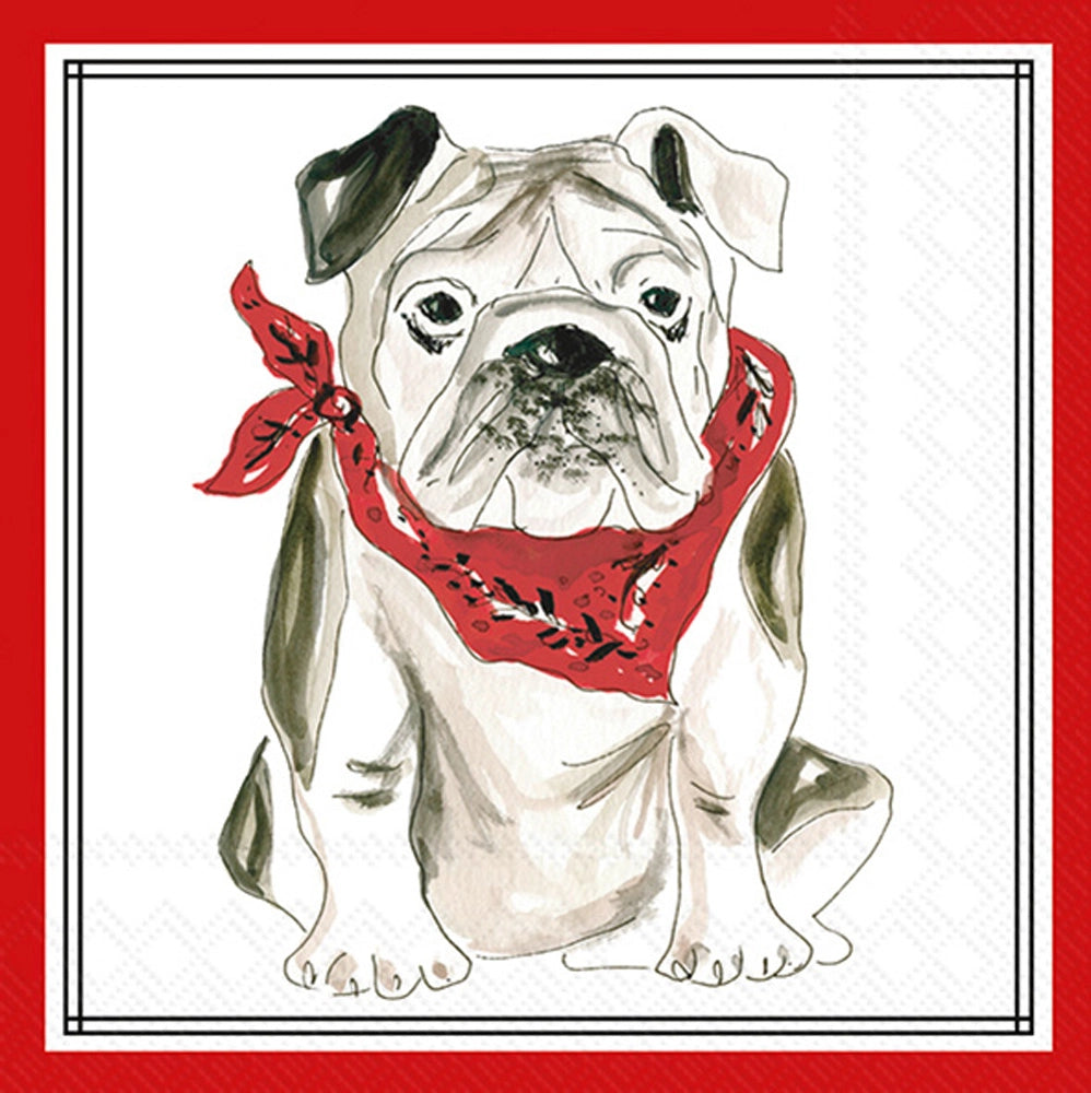 The Porch Paper Cocktail Napkins 20 Ct Red Bulldog
