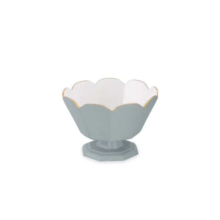 Beatriz Ball Encanto Vintage Faceted Pedestal- Slate & White