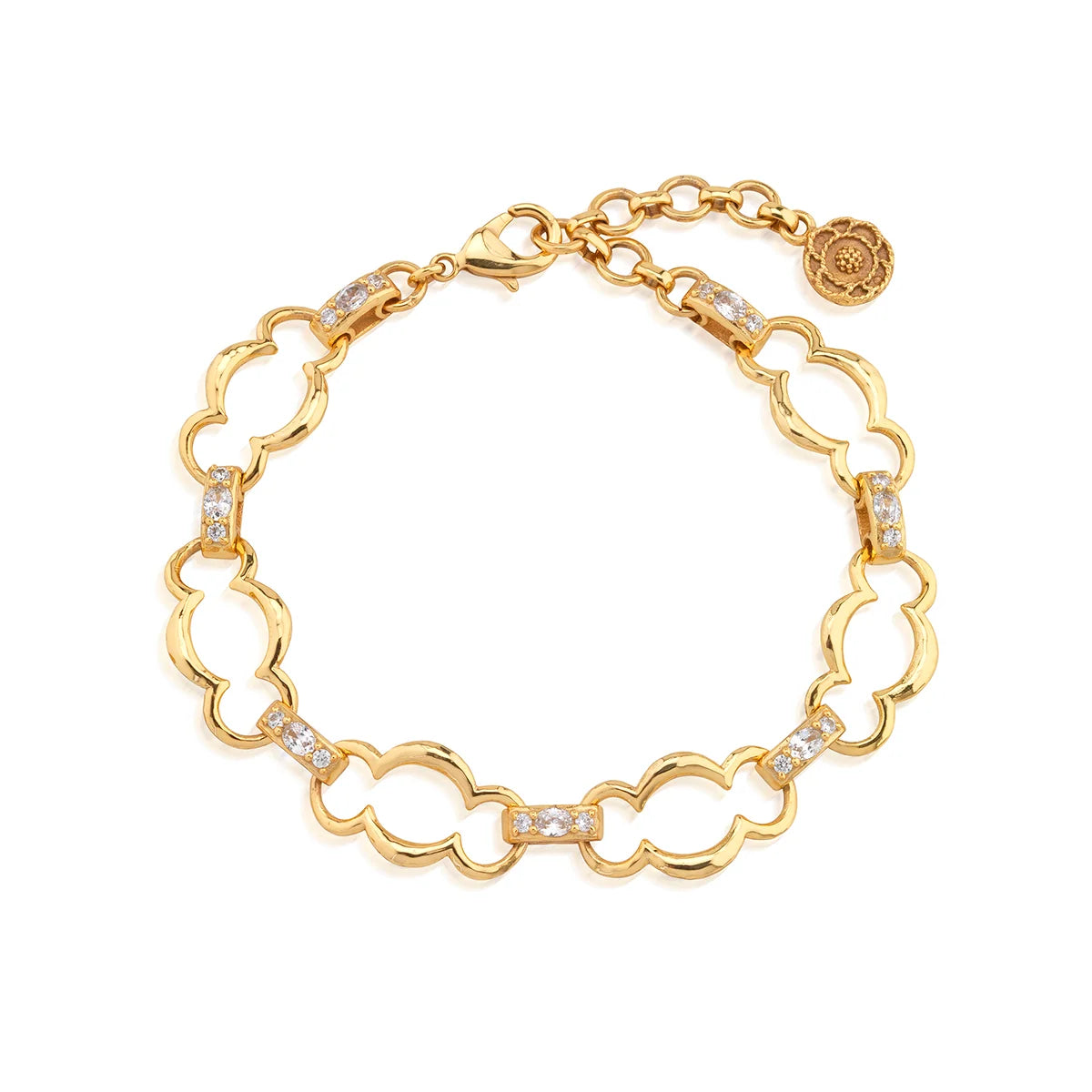 Capucine De Wulf Maharani Grande Chain Bracelet, 7.5"+2" - Clear Cubic Zirconi