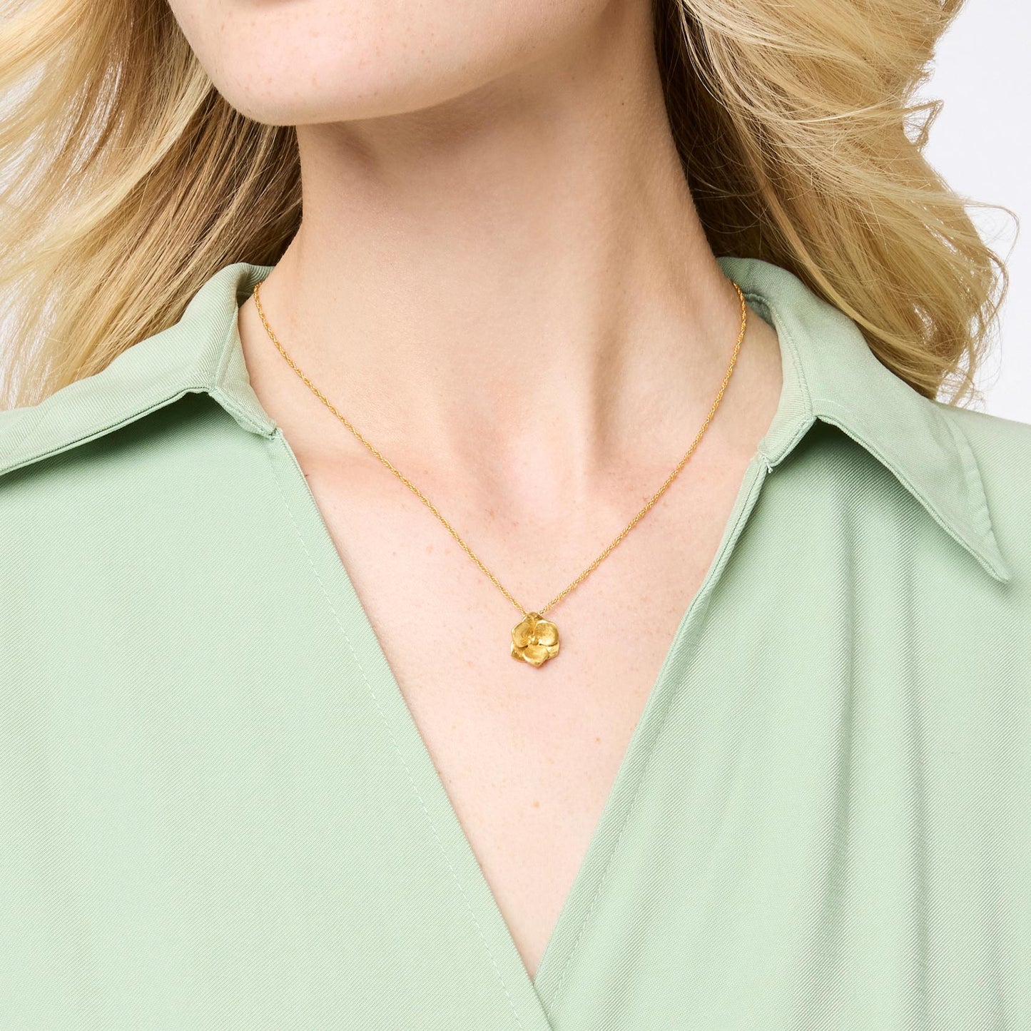 Julie Vos Bloom Delicate Necklace- Gold