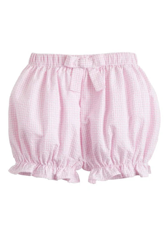 Little English Pink Bow Gingham Bloomers