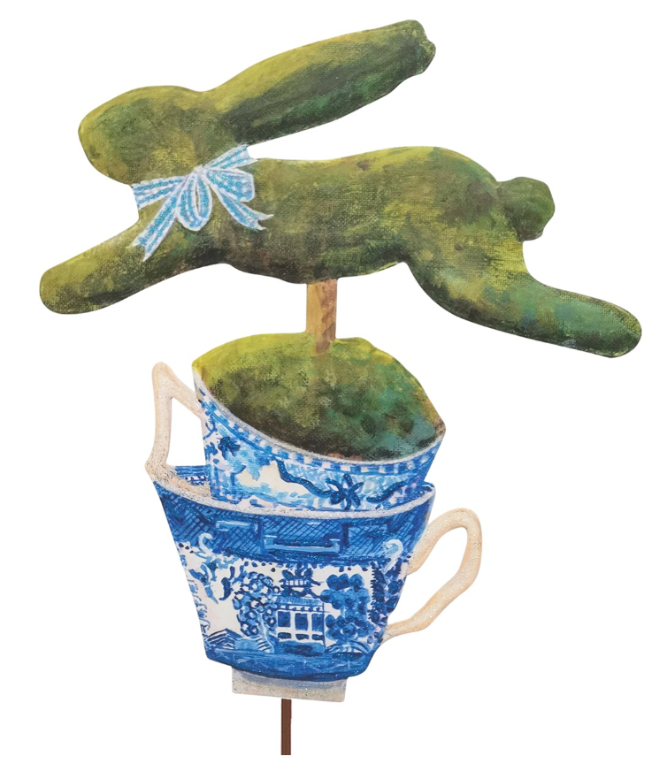 The Porch The Round Top Collection Bunny in Teacup Stake