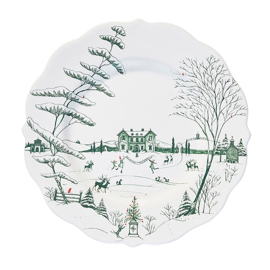 Juliska Country Estate Winter Frolic Dinner Plate - Evergreen