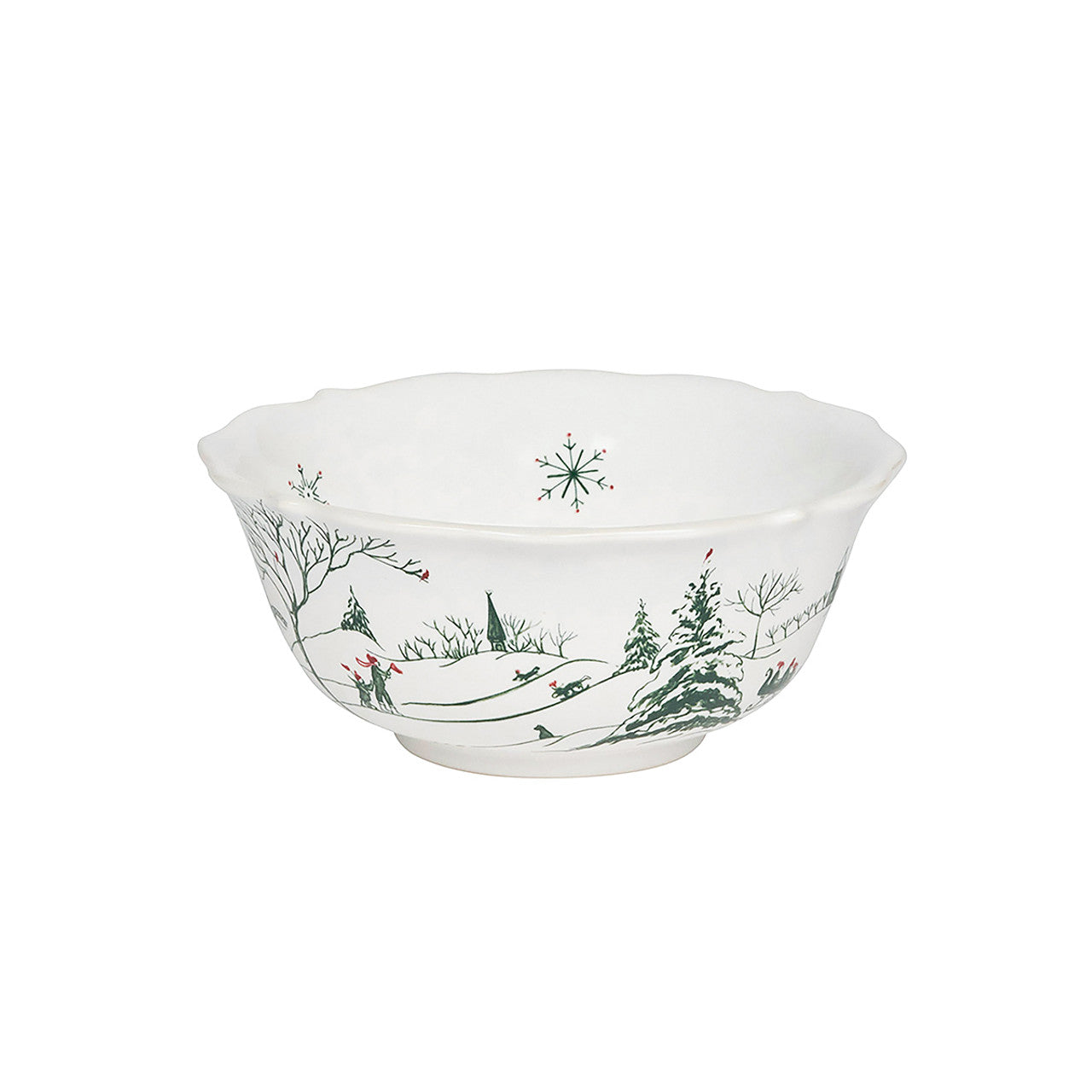 Juliska Country Estate Winter Frolic Cereal/Ice Cream Bowl- Evergreen