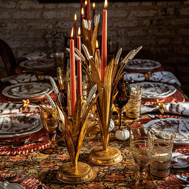 Juliska Forest Walk Wheat Candlestick -Gold