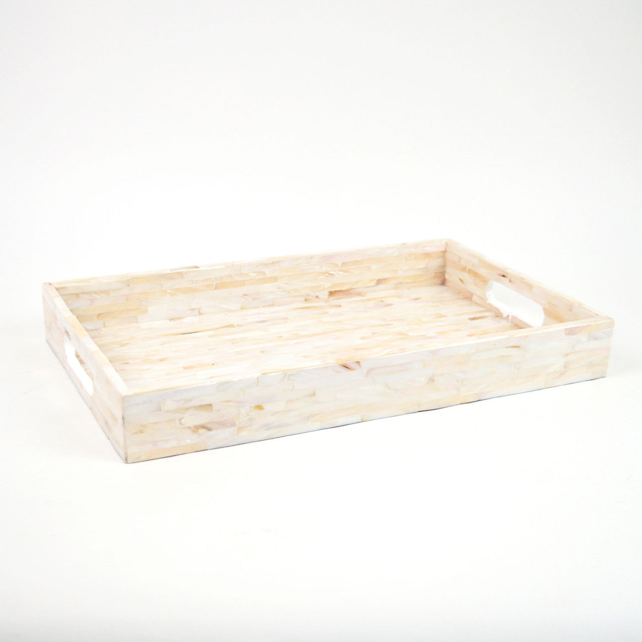 8 Oak Lane White Mother of Pearl Rectangle Tray