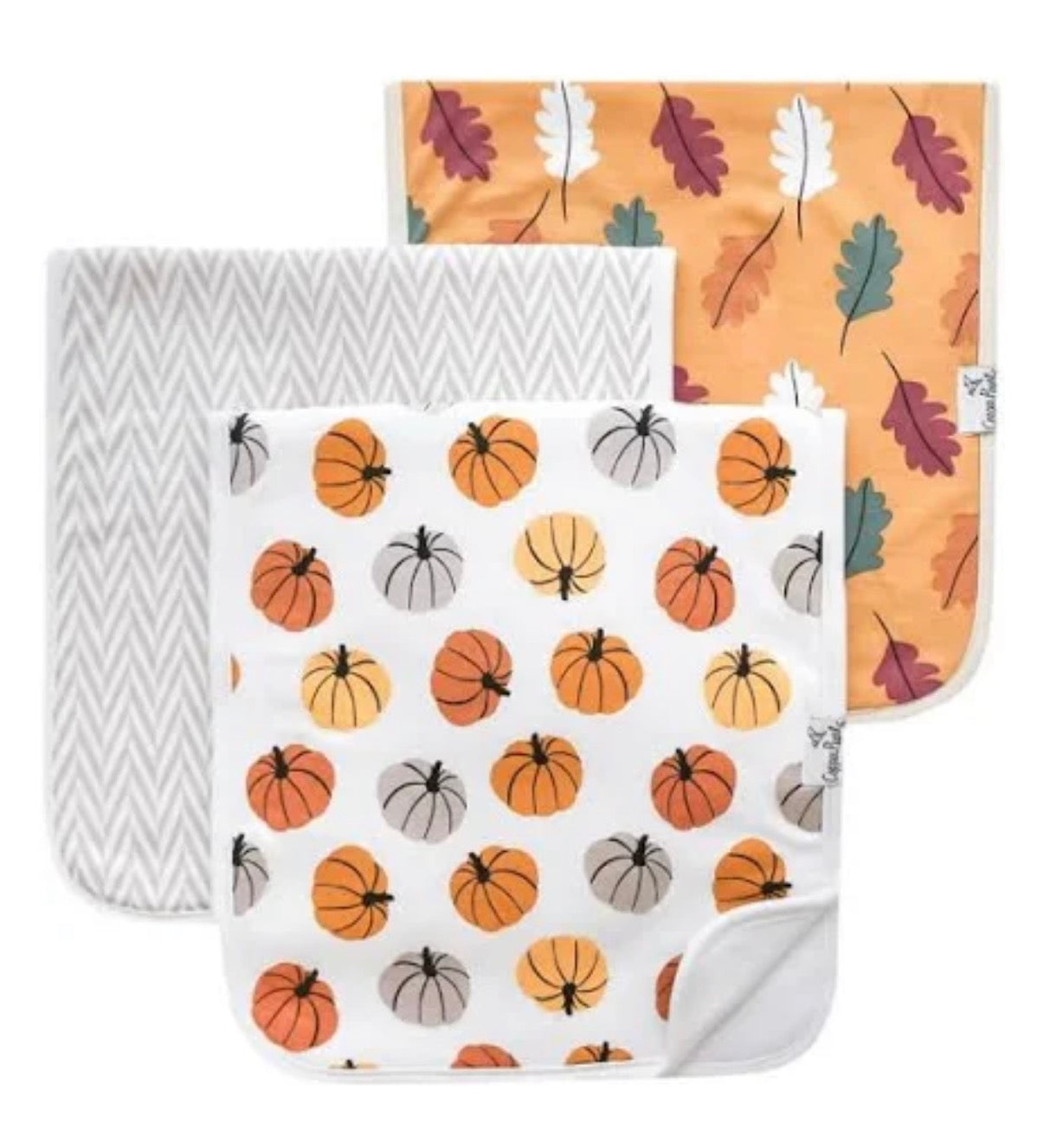The Porch Copper Pearl Fall Burp Cloth Set