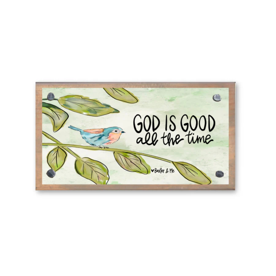 The Porch Baxter & Me God is Good All the Time Bird Happy Block