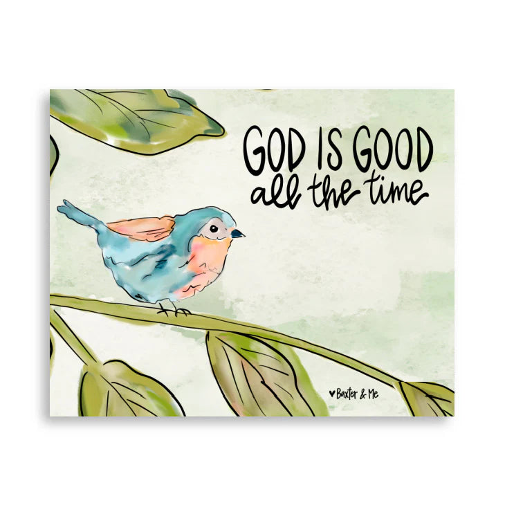 The Porch Baxter & Me God is Good All the Time Wrapped Canvas- 8x10