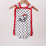 The Porch Red Georgia Bulldog Applique Ruffle Bubble