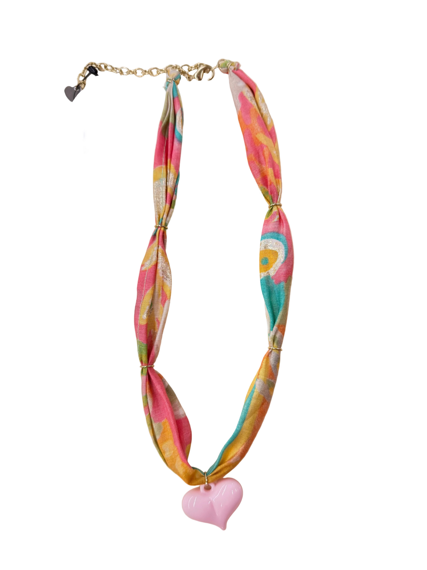 Hart Designs Multicolor Heart Scarf Necklace