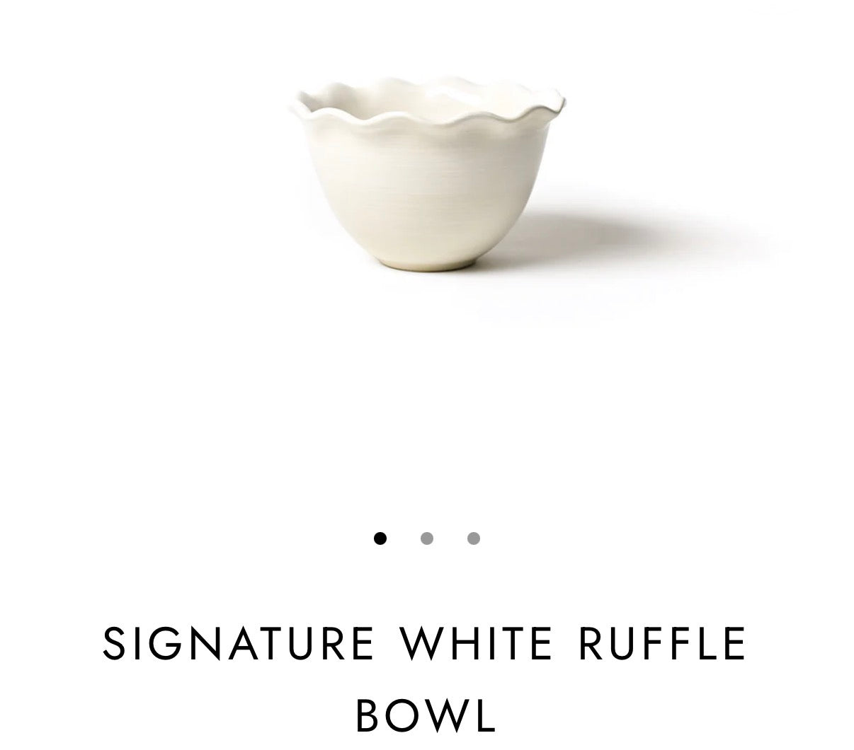 The Porch Coton Colors 6” White Ruffle Bowls