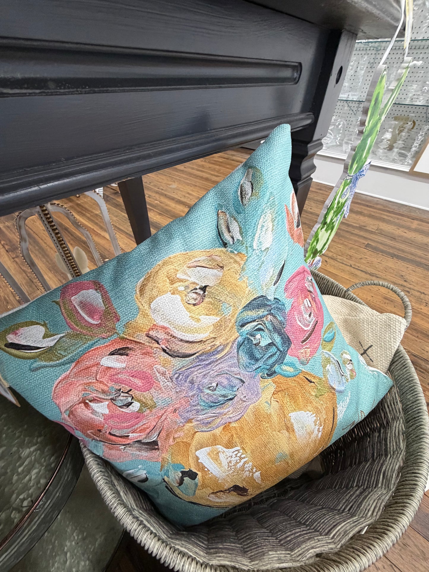 The Porch Southern Cotton Mill Pastel Floral Pillow