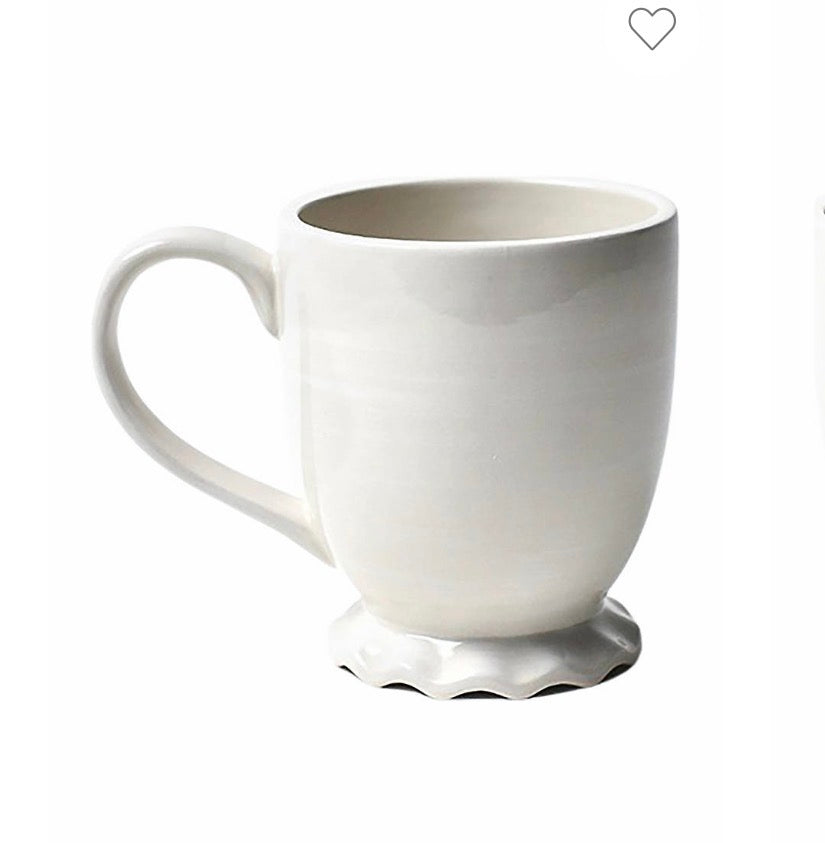 The Porch Coton Colors White Ruffle Mug