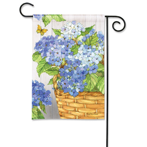 The Porch Studio M Hydrangea Basket Garden Flag