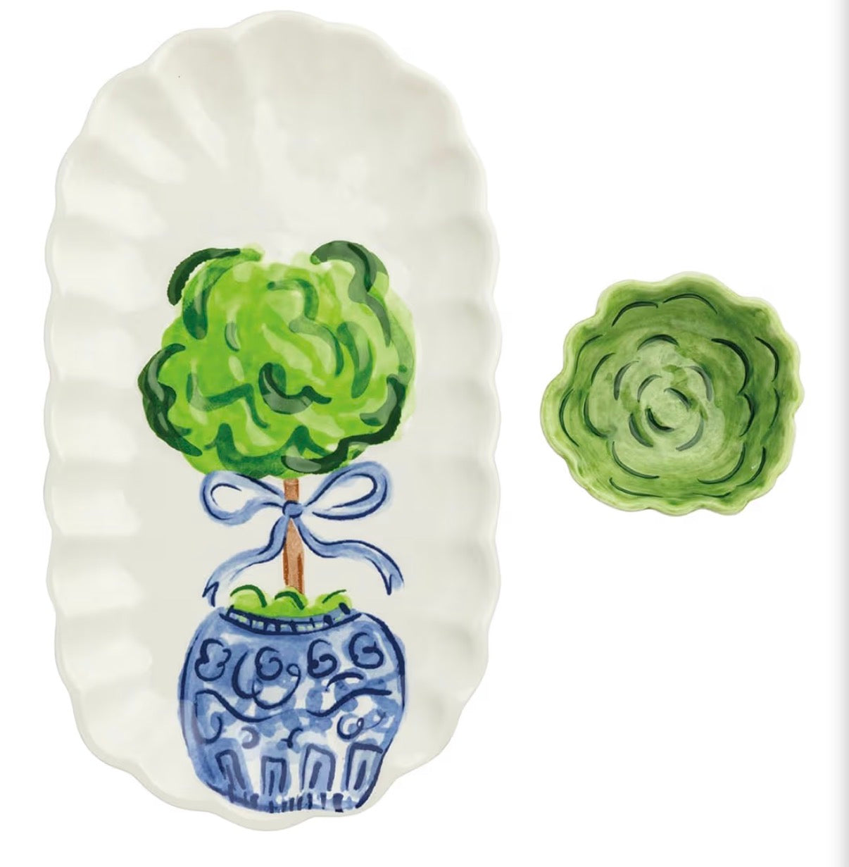 The Porch Mud Pie Tidbit Tray Set