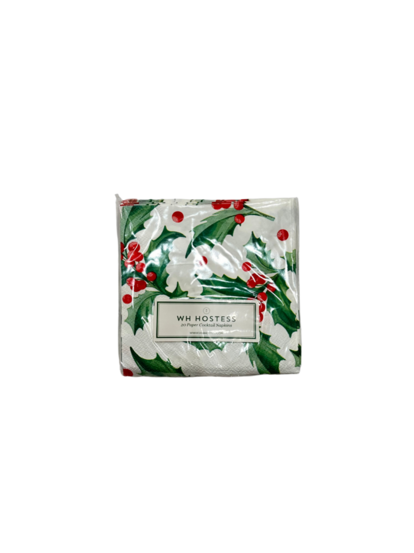 WH Hostess Cocktail Napkins Mistletoe