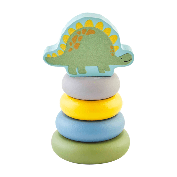 The Porch Mud Pie Dinosaur Stacking Rings Toy