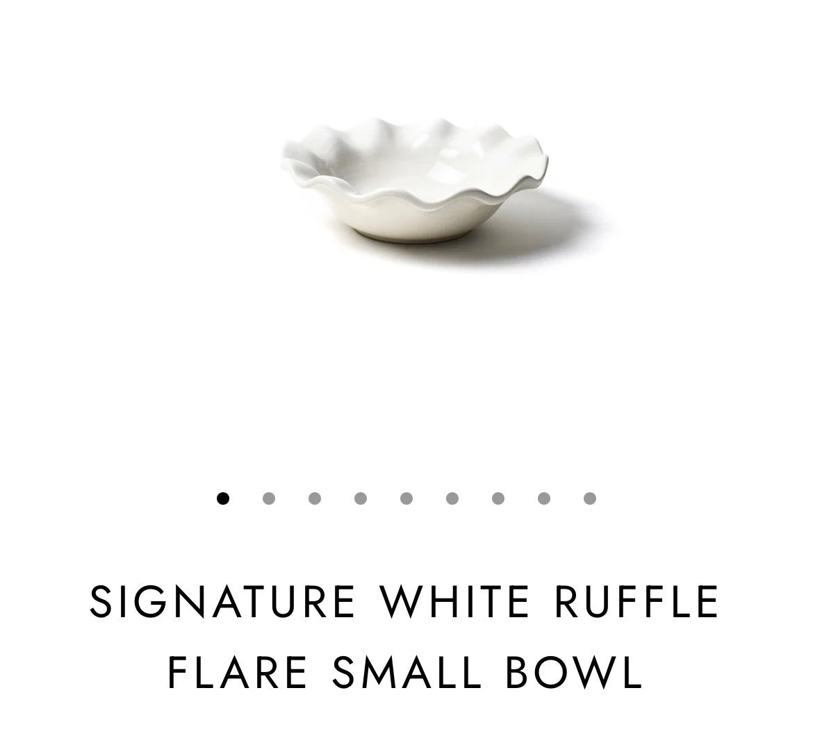 The Porch Coton Colors Small White Ruffle Bowl