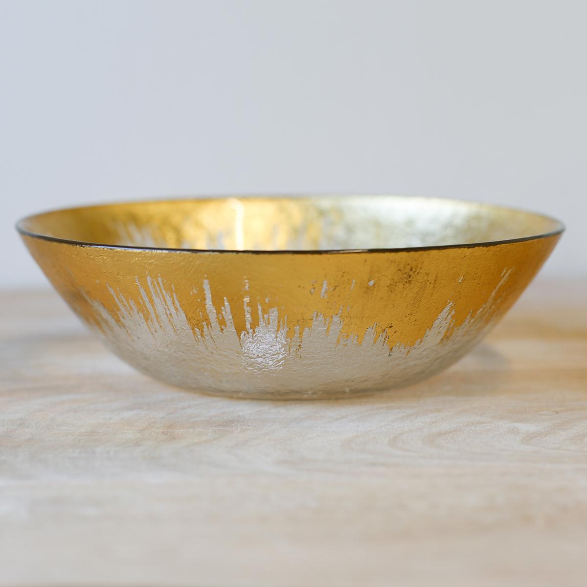 The Porch Royal Standard Glass with Gold Edge Bowl