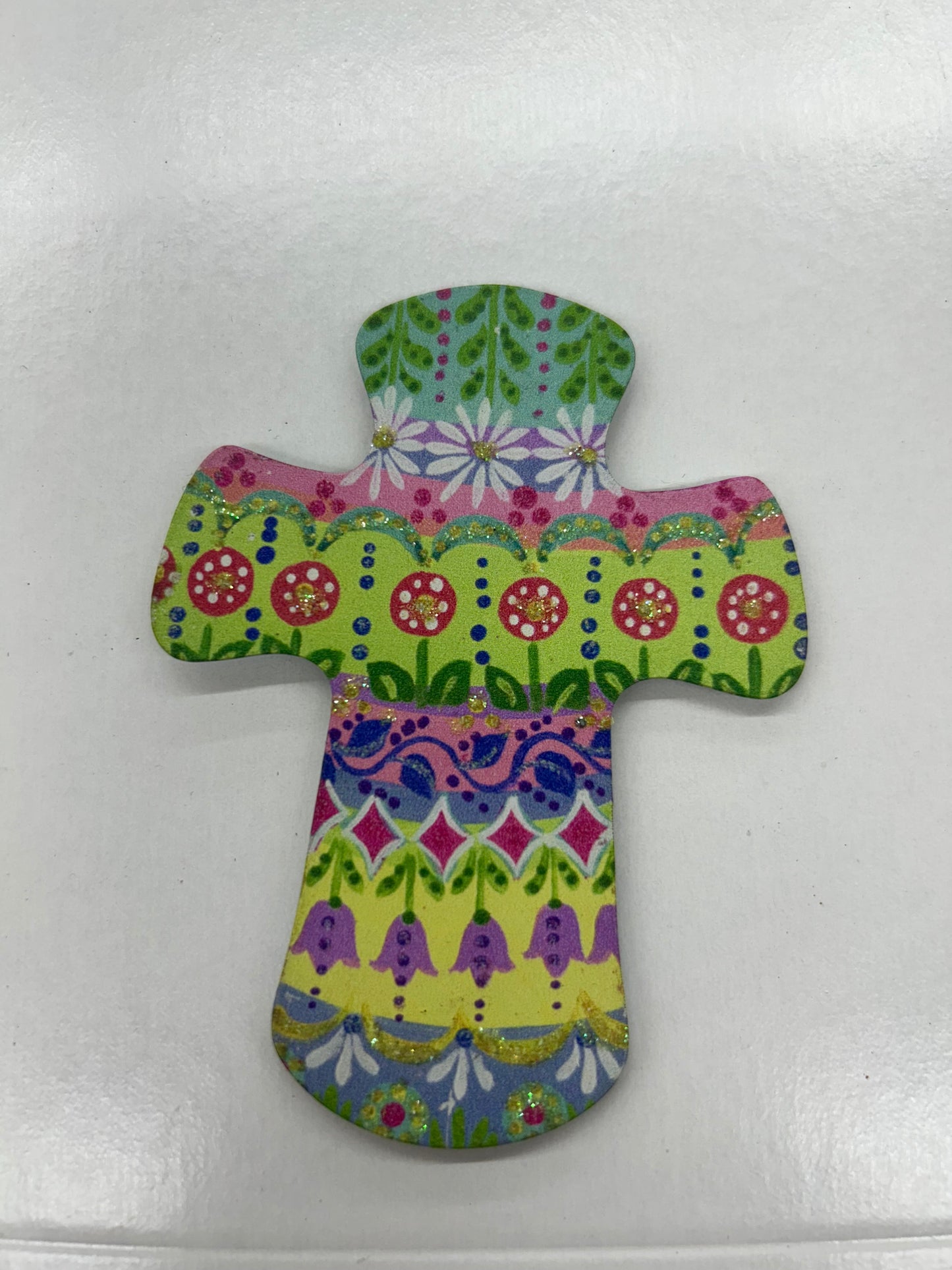 The Porch Round Top Cross Magnet