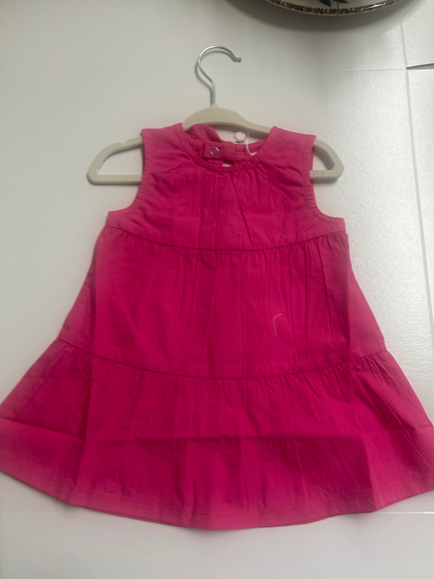 The Porch Mud Pie Bright Pink Tiered Dress